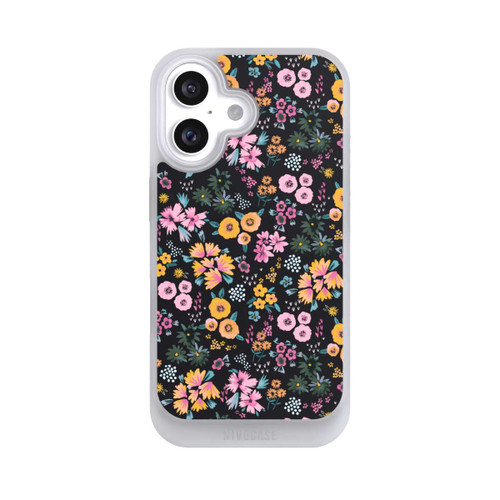 Apple iPhone 16 NIVOcore Petites Fleurs colorées Noir 2
