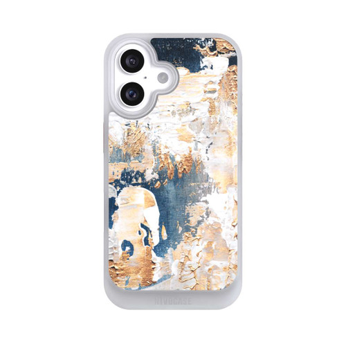 Apple iPhone 16 NIVOcore Abstraktion Blau und Gold