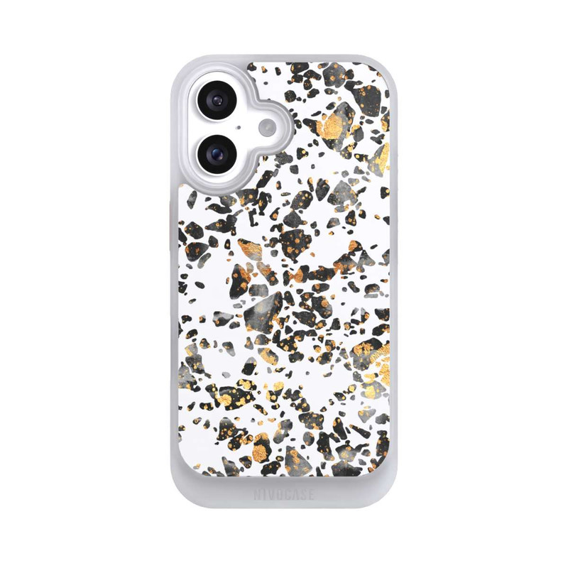 iPhone 16 NIVOcore Gold Speckled Terrazzo