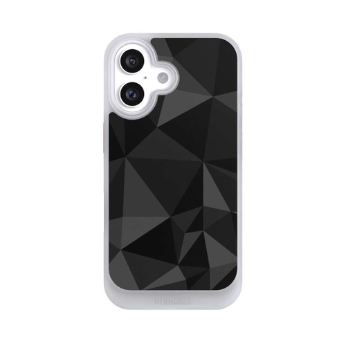 Apple iPhone 16 NIVOcore Polygonmuster schwarz