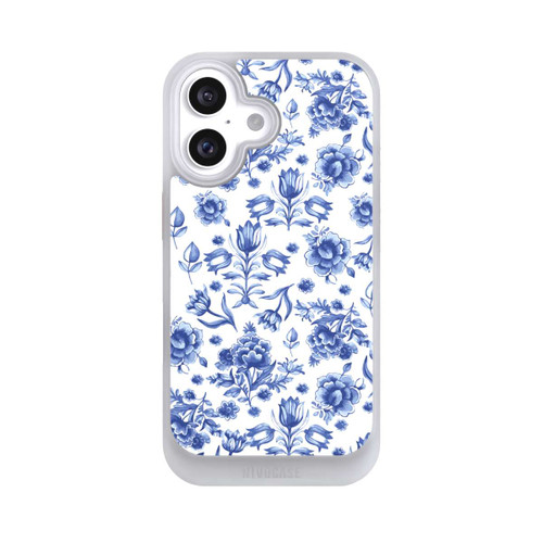 Apple iPhone 16 NIVOcore Blue Flower Pattern - Delft (NL)