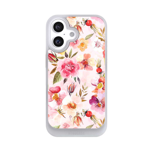 Apple iPhone 16 NIVOcore Hagebuttentapete Rosa Frühling