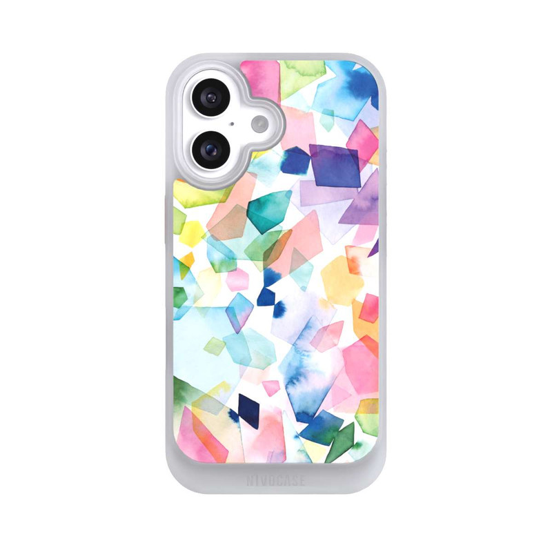 iPhone 16 NIVOcore Colorful Watercolor Gems Diamonds
