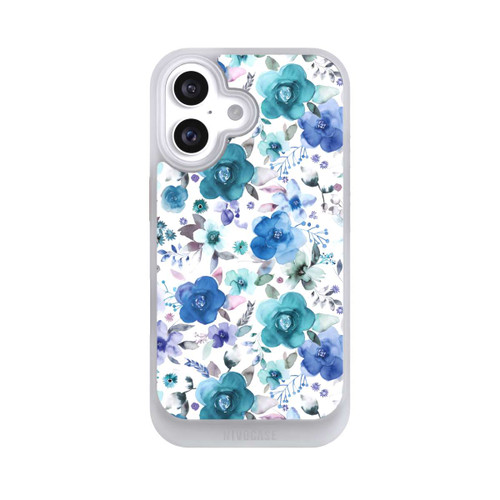 Apple iPhone 16 NIVOcore Winterblumensträuße Blau