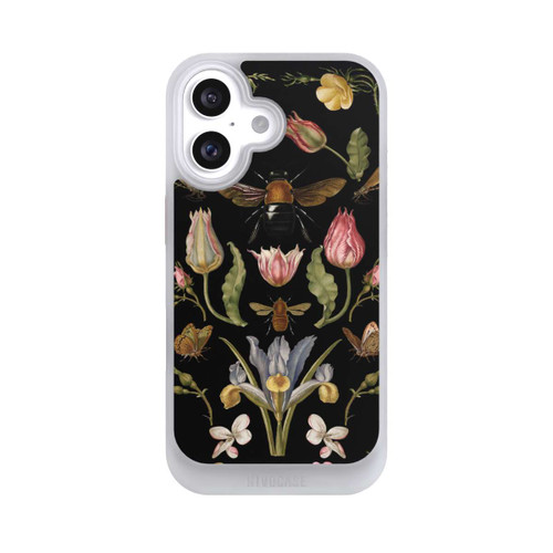 Apple iPhone 16 NIVOcore Wildblumen und Biene Schwarz