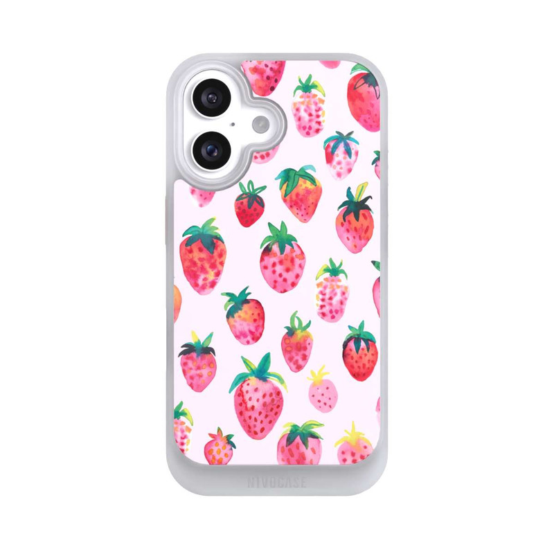 iPhone 16 NIVOcore Fraises aquarelles
