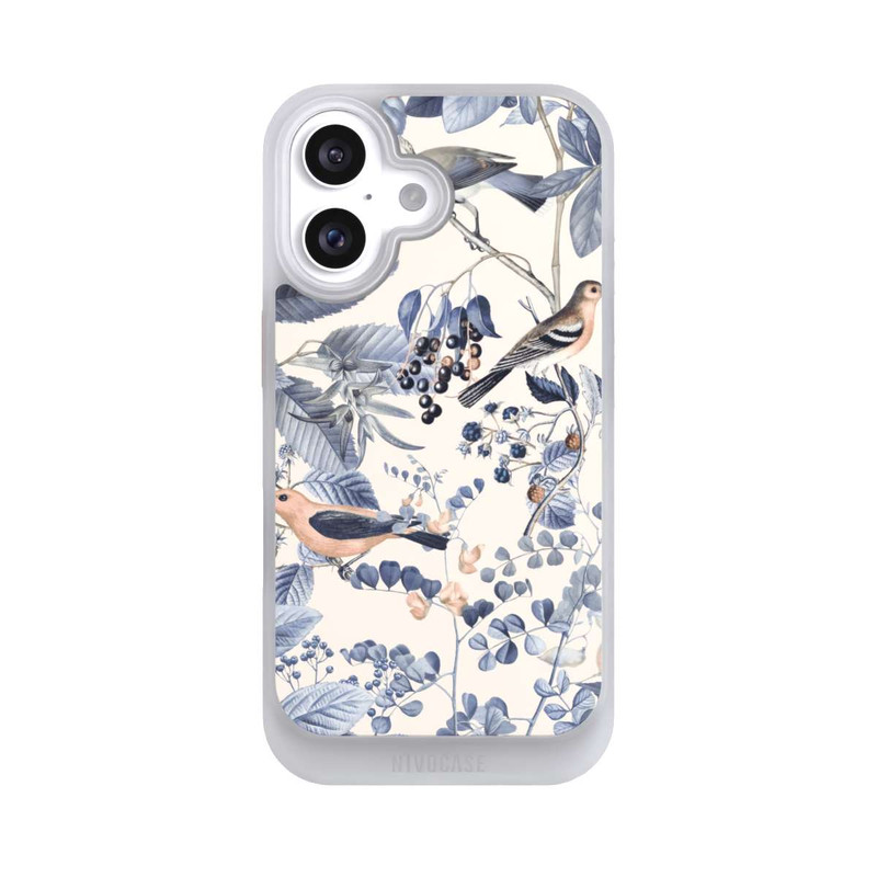 iPhone 16 NIVOcore Vögel und Beeren in Beige
