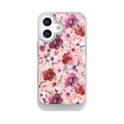 Apple iPhone 16 NIVOcore Üppiger romantischer Blumenstrauß rosa