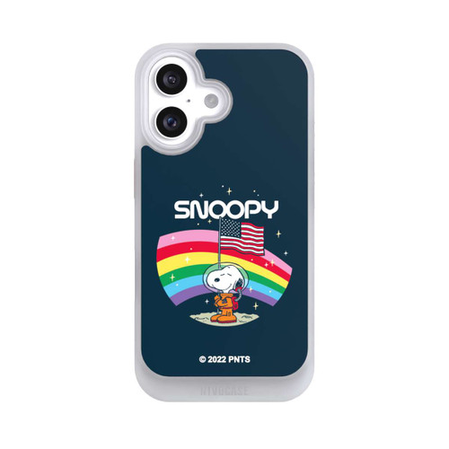 Apple iPhone 16 NIVOcore Snoopy Weltraumreisender Regenbogen