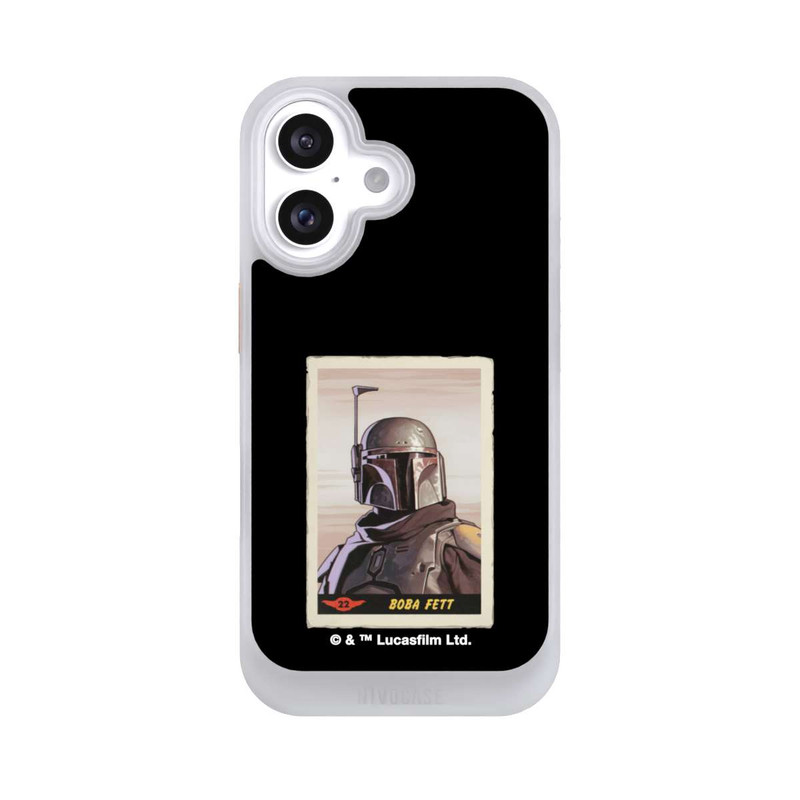 iPhone 16 NIVOcore Boba Fett Badges Schwarzer Hintergrund