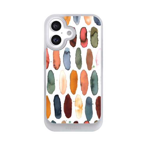 Apple iPhone 16 NIVOcore Aquarellstriche aus mineralischem Terrakotta
