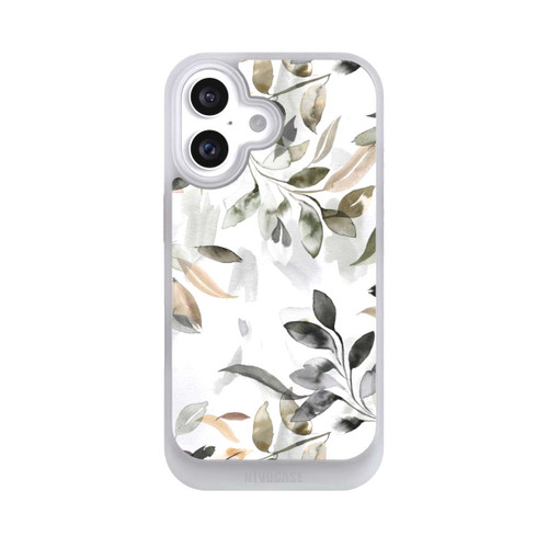 Apple iPhone 16 NIVOcore Aquarellblätter neutral