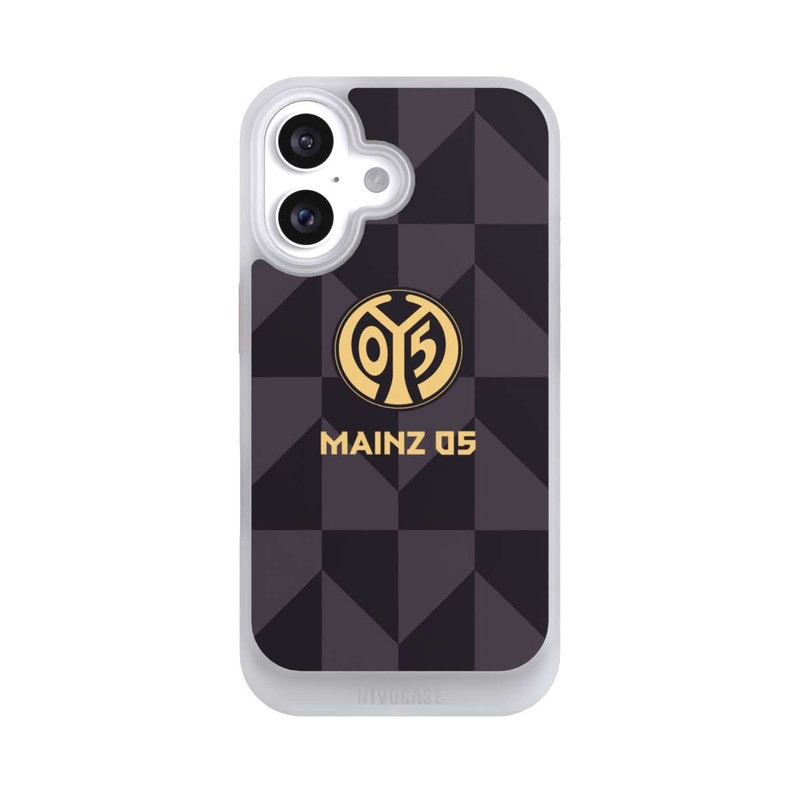 iPhone 16 NIVOcore Mainz 05-Dunkles Muster