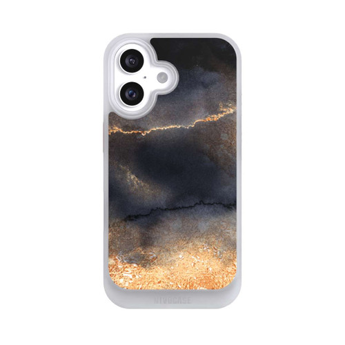 Apple iPhone 16 NIVOcore Schwarzer Marmor Goldstaub Look