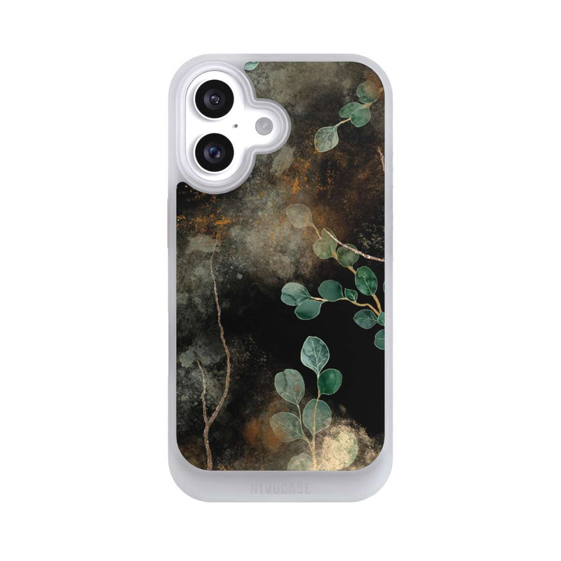 iPhone 16 NIVOcore Eucalyptus en Fond