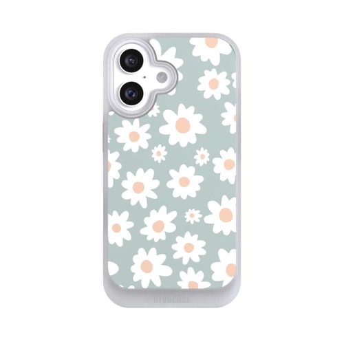 Apple iPhone 16 NIVOcore Gänseblümchen Muster grün