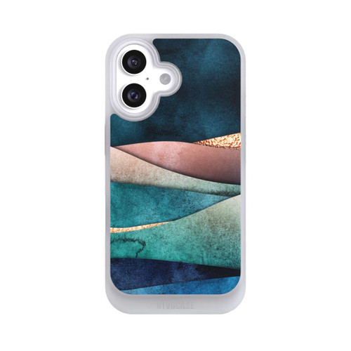 Apple iPhone 16 NIVOcore Vagues bleu-or