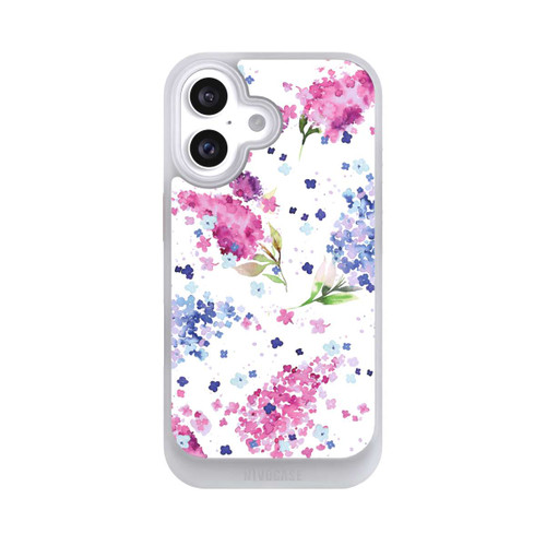 Apple iPhone 16 NIVOcore Hortensias Floraux Lilas Rose