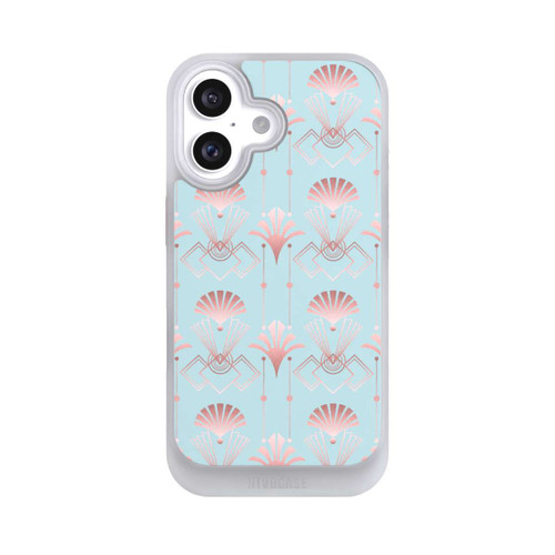 Apple iPhone 16 NIVOcore Art Deco Rose Gold Elegance Blue