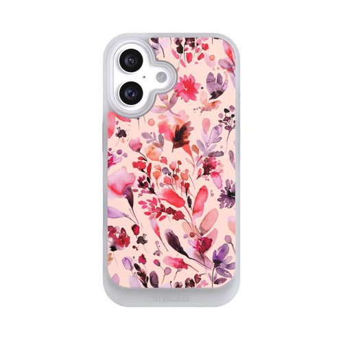 Apple iPhone 16 NIVOcore Künstlerische Blumen Viva Magenta