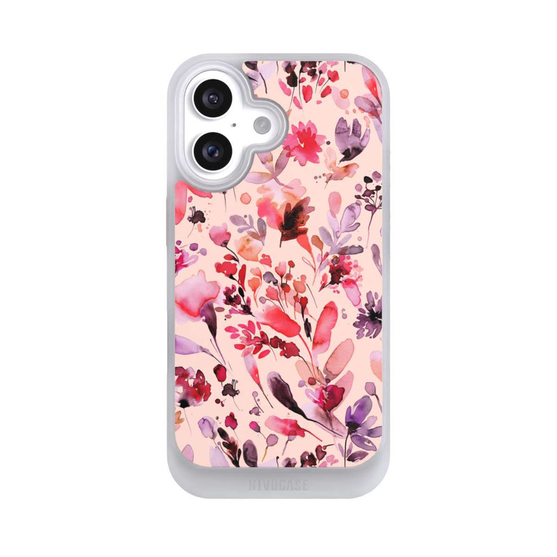 iPhone 16 NIVOcore Fleurs artistiques Viva Magenta