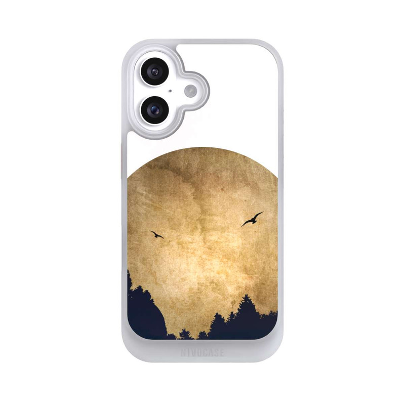 iPhone 16 NIVOcore Deux oiseaux et la lune