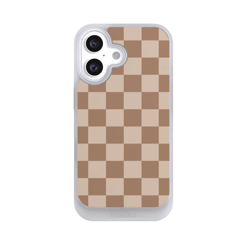iPhone 16 NIVOcore Brown check
