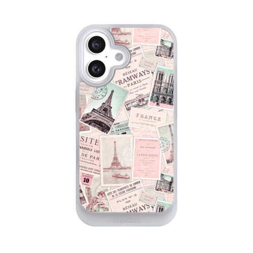 Apple iPhone 16 NIVOcore Vintage Paris Postcards Pattern