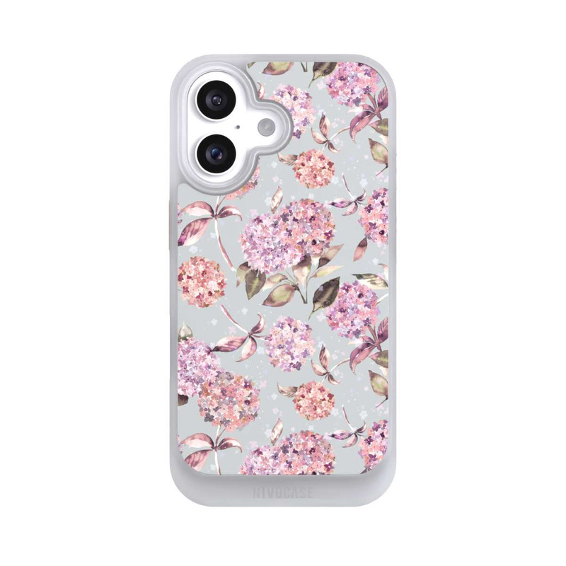 iPhone 16 NIVOcore Pastel Magic Hydrangea Floral Watercolor Pink