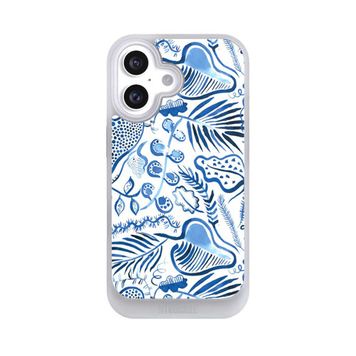 Apple iPhone 16 NIVOcore Tropical Forest Leaves Blue