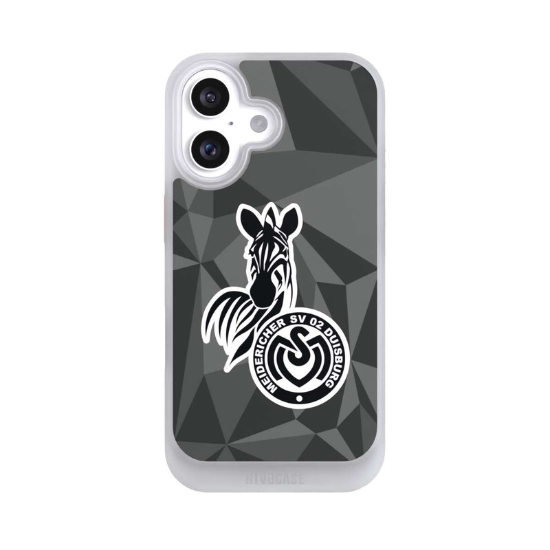 iPhone 16 NIVOcore MSV Duisburg Polygon Muster