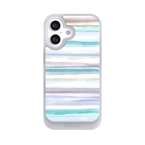 Apple iPhone 16 NIVOcore Pastellfarbene Streifen Blau