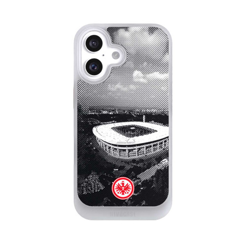 Apple iPhone 16 NIVOcore SGE Stadion Schwarz Weiß