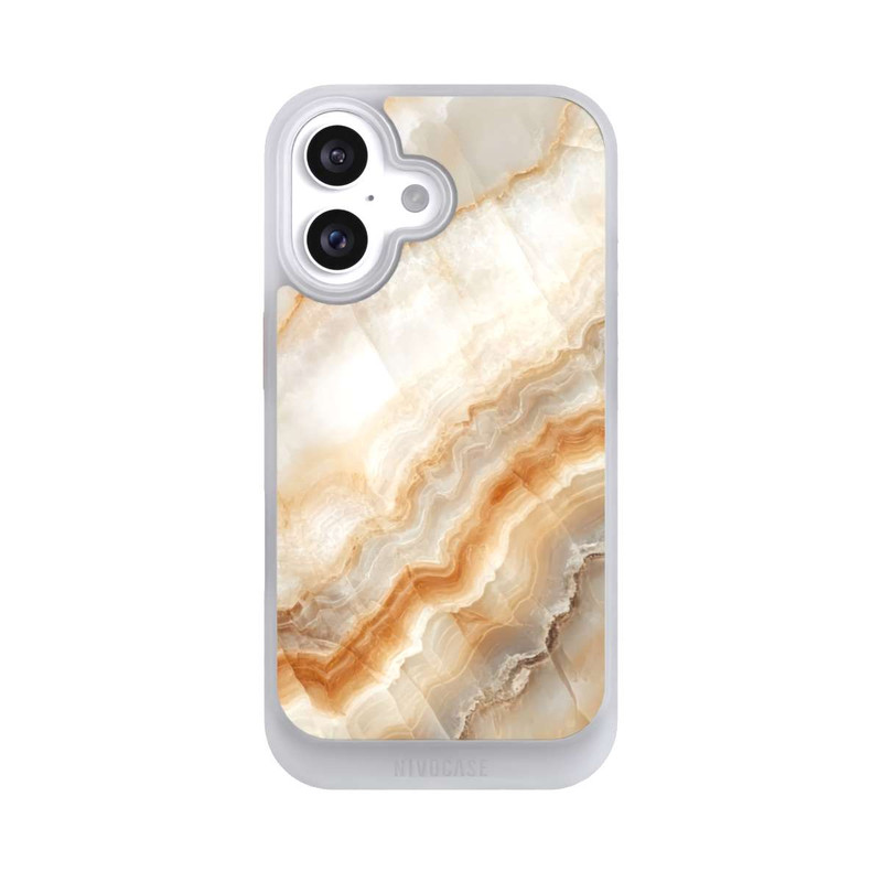 iPhone 16 NIVOcore Honig Marmor