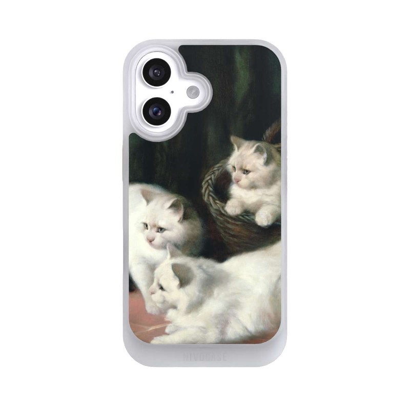 iPhone 16 NIVOcore Three White Angora Kittens