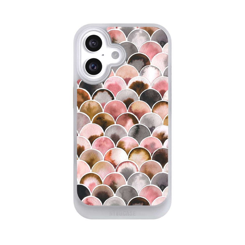 iPhone 16 NIVOcore Japandi Scales Pink Brown