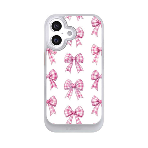 Apple iPhone 16 NIVOcore Pink Gingham Hearts and Bows with AI