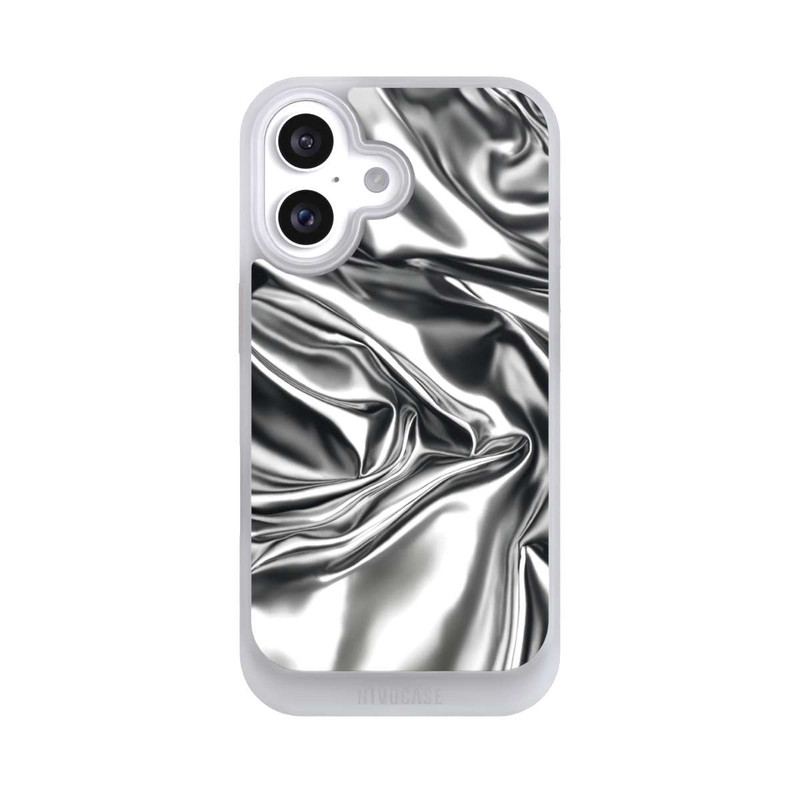 iPhone 16 NIVOcore Shiny Chrome Silver with AI