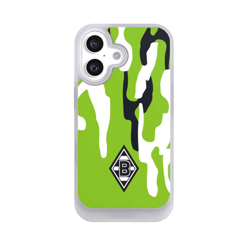 iPhone 16 NIVOcore Borussia Raute Grün Weiß Schwarz