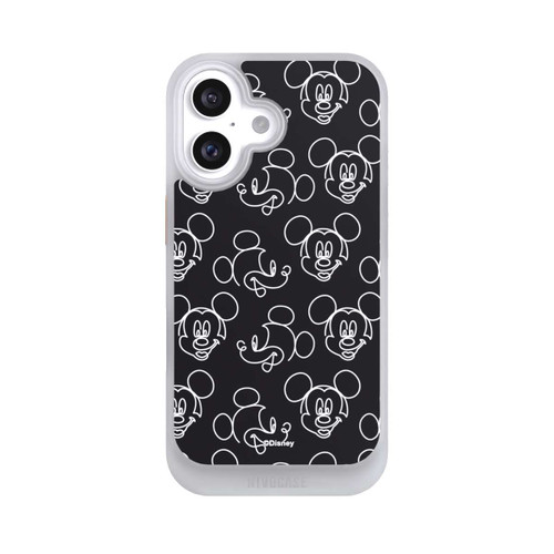 Apple iPhone 16 NIVOcore Disney Mickey Muster Schwarz