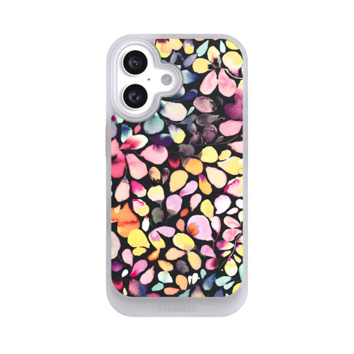 Apple iPhone 16 NIVOcore Eukalyptus Aquarellblätter Schwarz