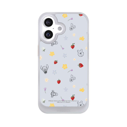 Apple iPhone 16 NIVOcore Winnie Puuh und Freunde Erdbeer Muster Blau