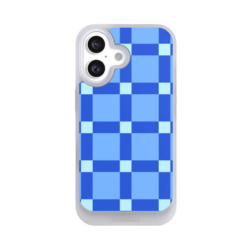 Apple iPhone 16 NIVOcore Kariert Muster Blau