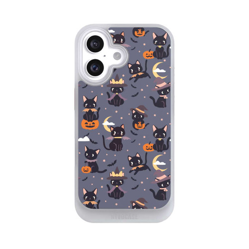 Apple iPhone 16 NIVOcore Cute Halloween Witch Cats and Pumpkins