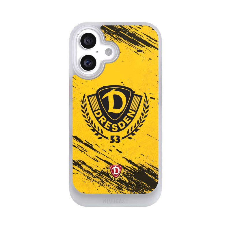 iPhone 16 NIVOcore Dynamo Dresden Gelb Schwarz