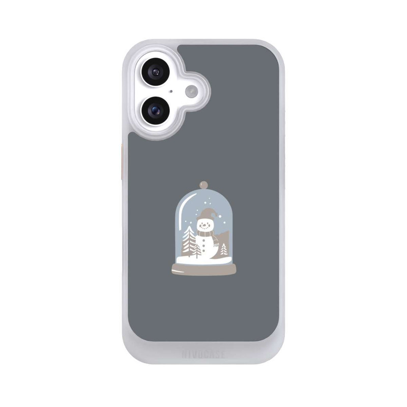 iPhone 16 NIVOcore Minimalist Snow Globe with Snowman