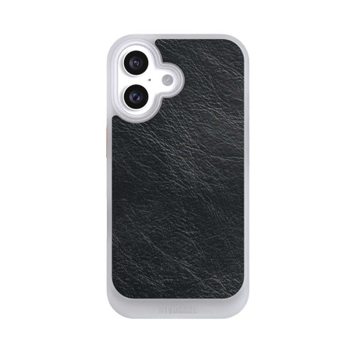 Apple iPhone 16 NIVOcore Schwarzer Lederlook Hintergrund