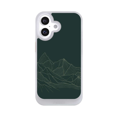 Apple iPhone 16 NIVOcore Berg Line Art Grün