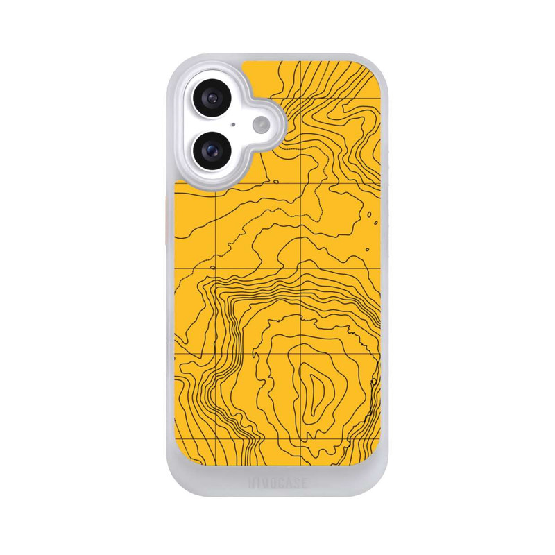 iPhone 16 NIVOcore Mountain Lines Yellow