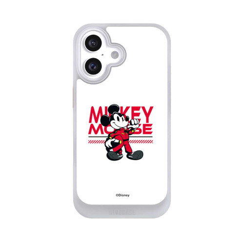Apple iPhone 16 NIVOcore Micky Maus Rennfahrer Weiß